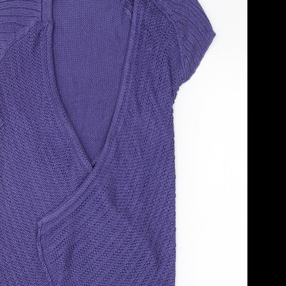 George Womens Purple   Wrap Blouse