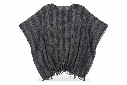 importador Womens Black Fair Isle   Poncho One Size