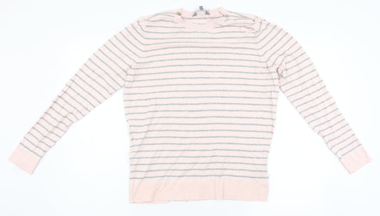 Principles Womens Pink Striped  Pullover Jumper Size 16