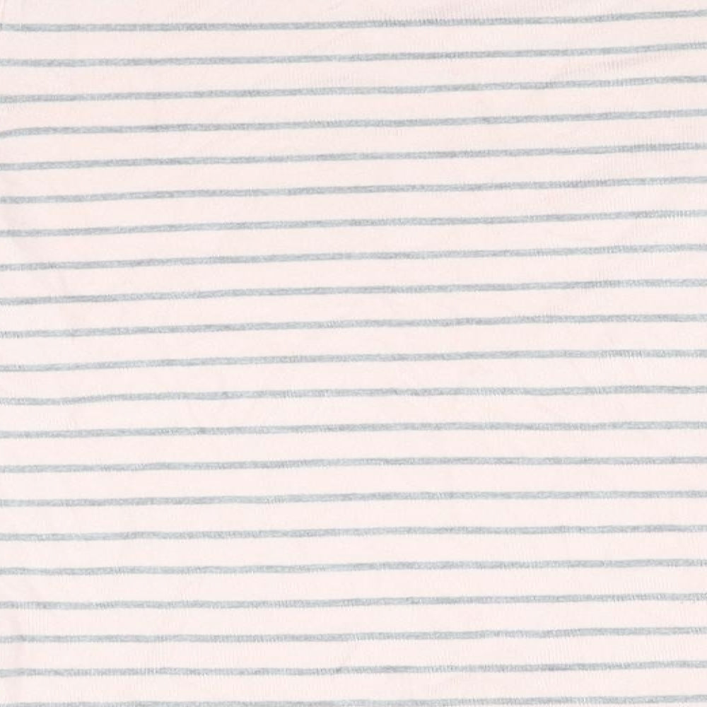 Brand and care label for Principles women’s pink striped jumper, size UK 16