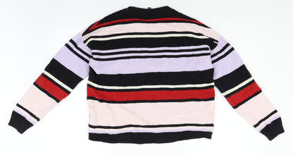 H&M Womens Multicoloured Striped  Pullover Jumper Size XS