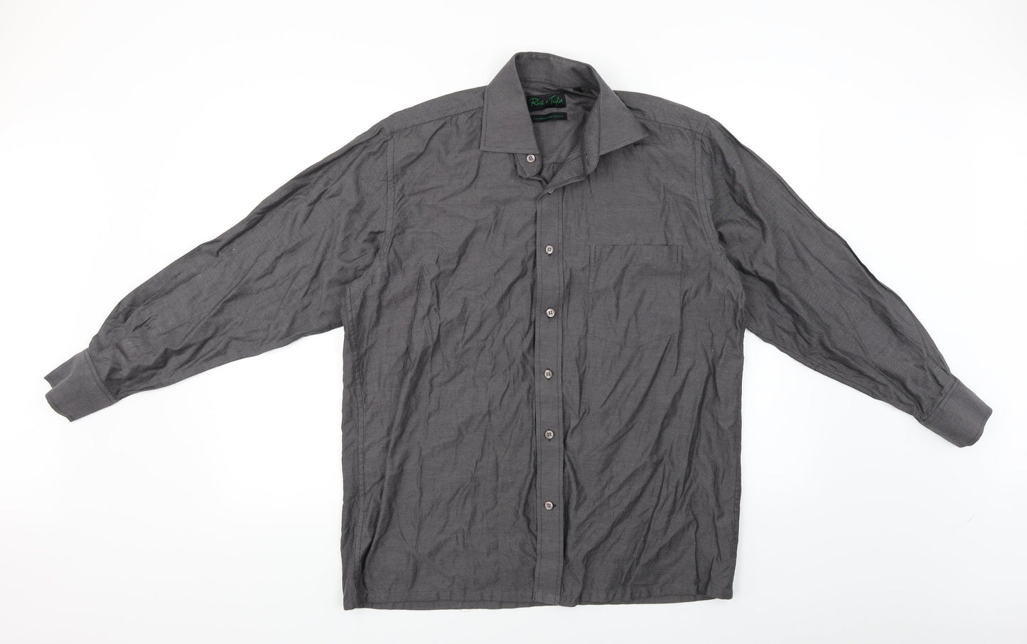 Reid & Taylor Mens Grey    Dress Shirt Size 15.5