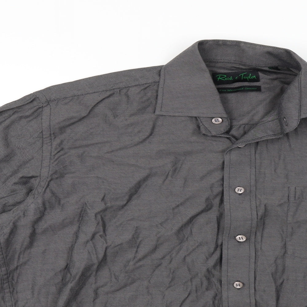 Reid & Taylor Mens Grey    Dress Shirt Size 15.5