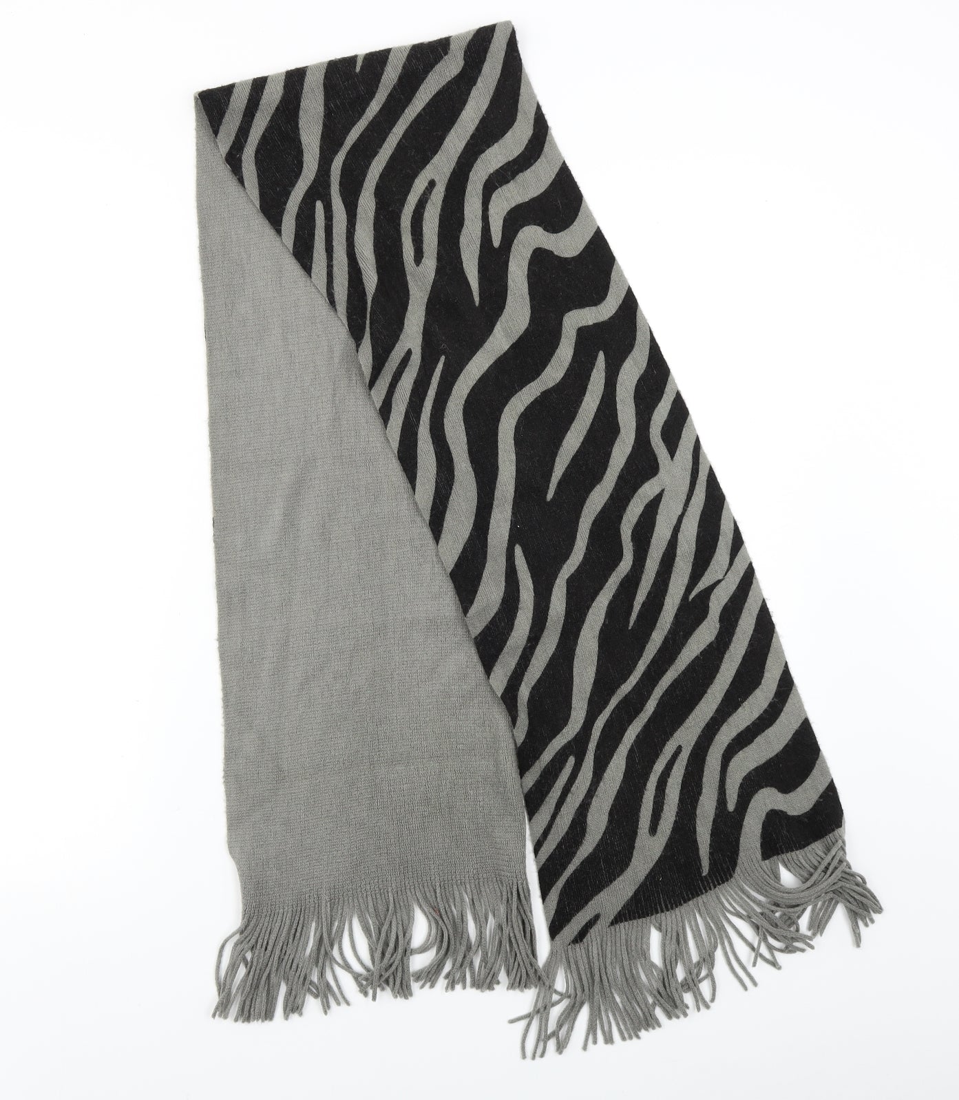 BHS Unisex Grey Animal Print   Scarf