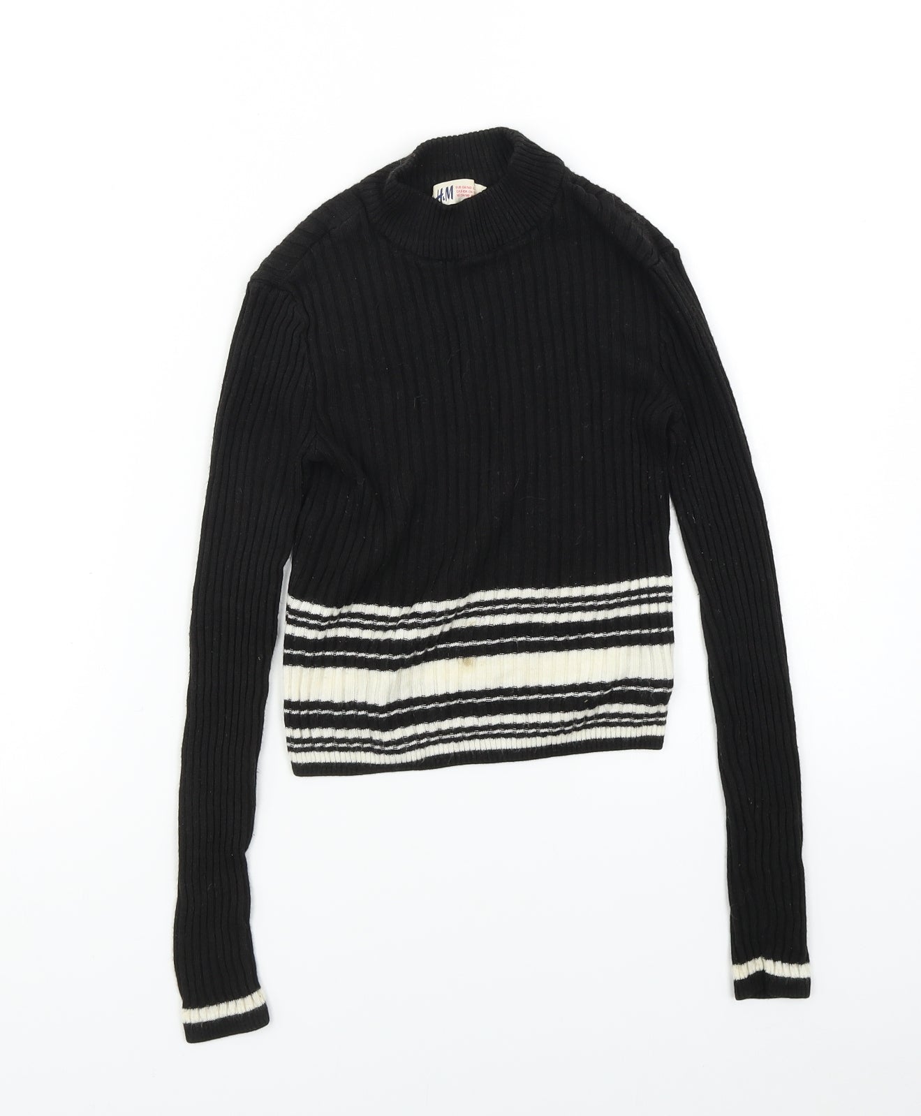 H&M Girls Black   Pullover Jumper Size 9-10 Years