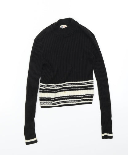 H&M Girls Black   Pullover Jumper Size 9-10 Years