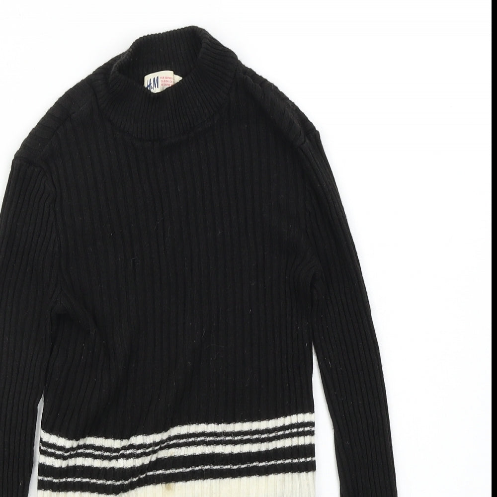 H&M Girls Black   Pullover Jumper Size 9-10 Years