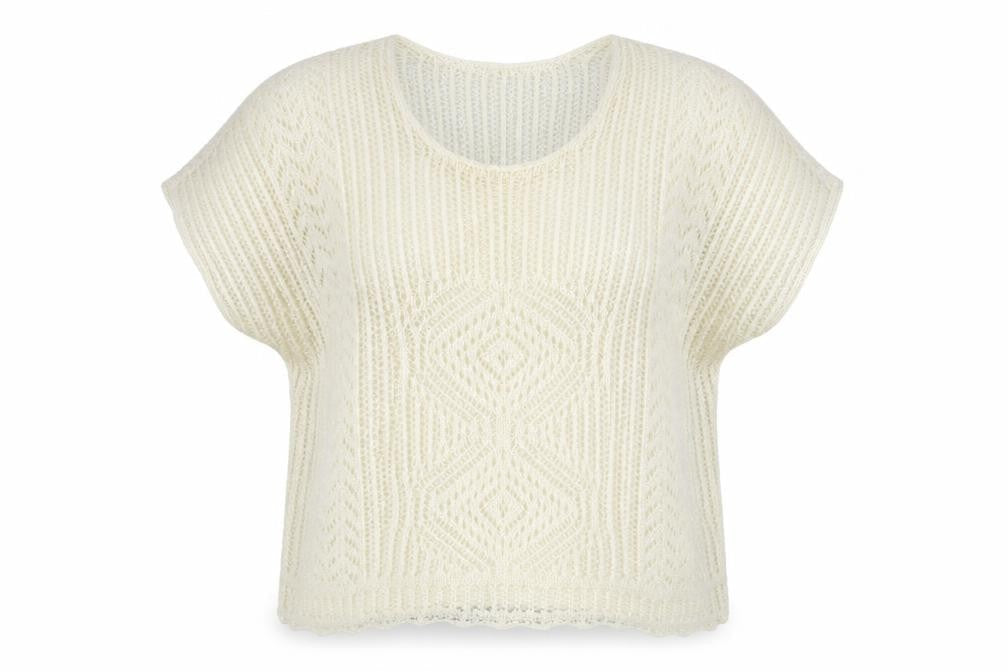 Front view of Atmosphere women’s white jumper, size L