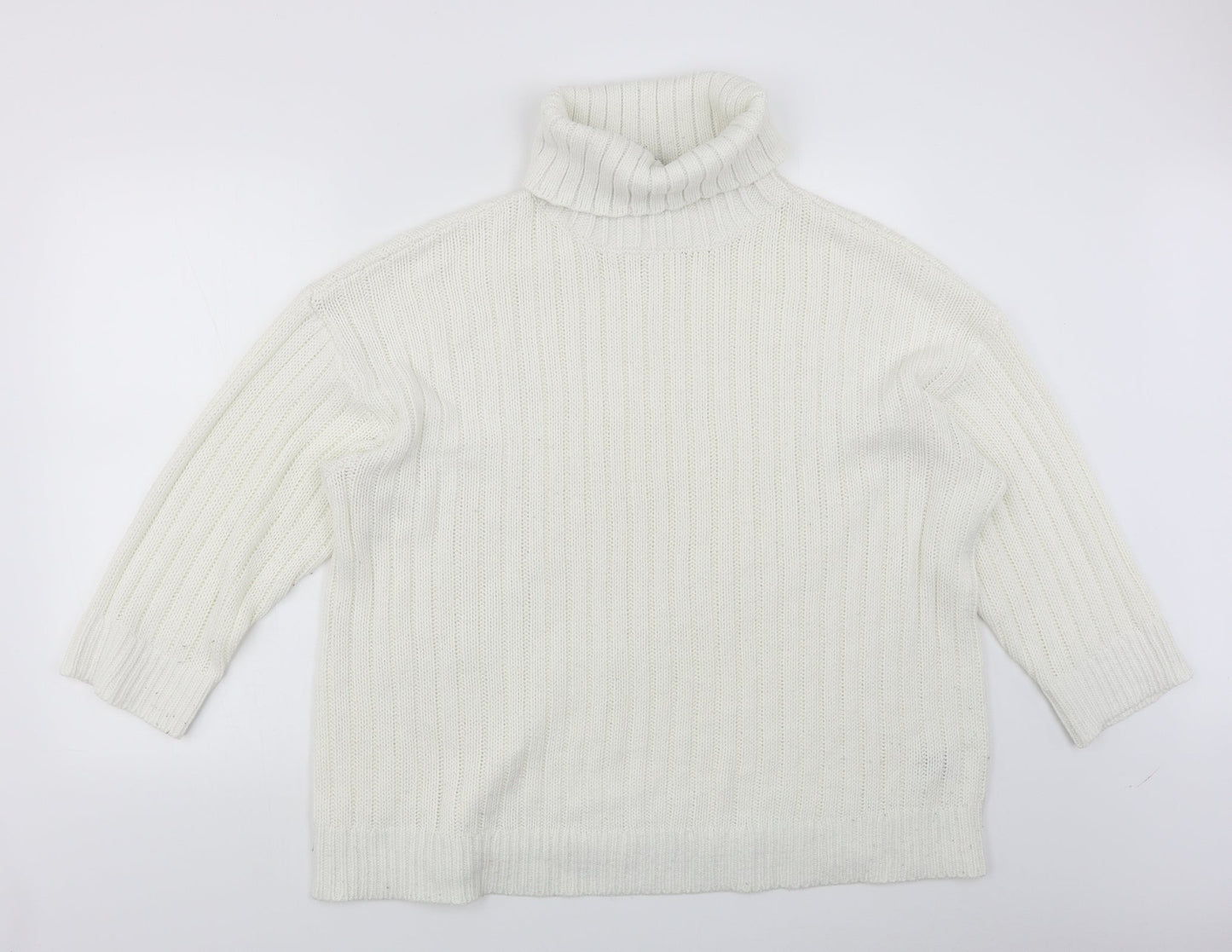 Divided Womens White   Pullover Jumper Size L