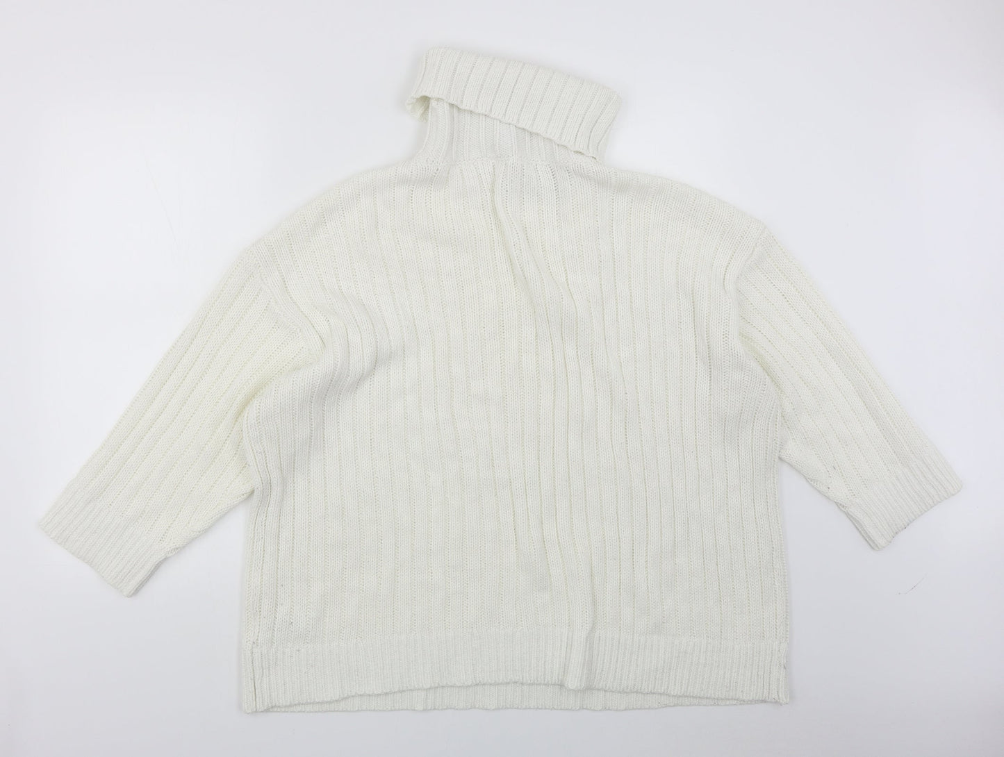 Divided Womens White   Pullover Jumper Size L
