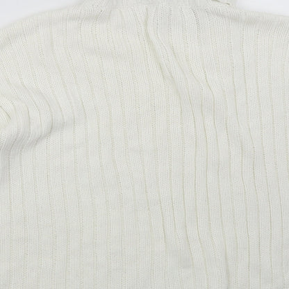Divided Womens White   Pullover Jumper Size L