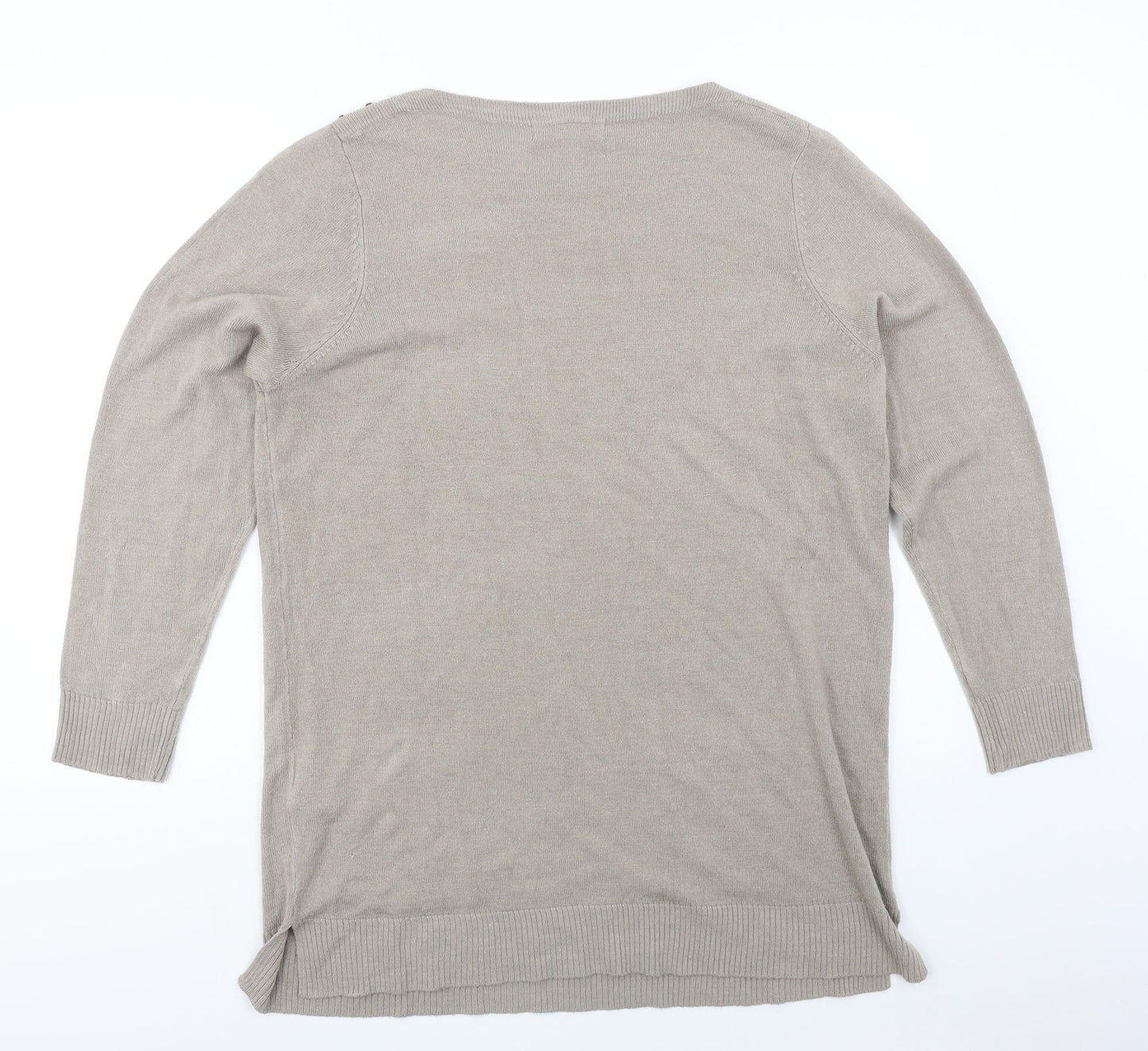 Julipa Womens Beige   Pullover Jumper Size 16