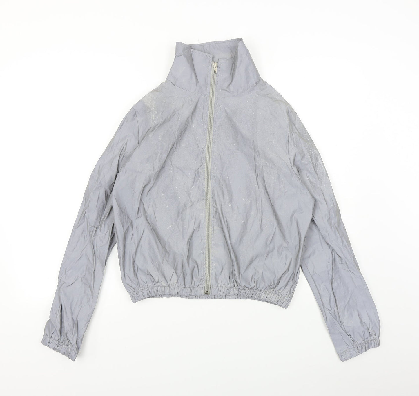 Womens UK Size 2XL Preworn Silver Rain Coat