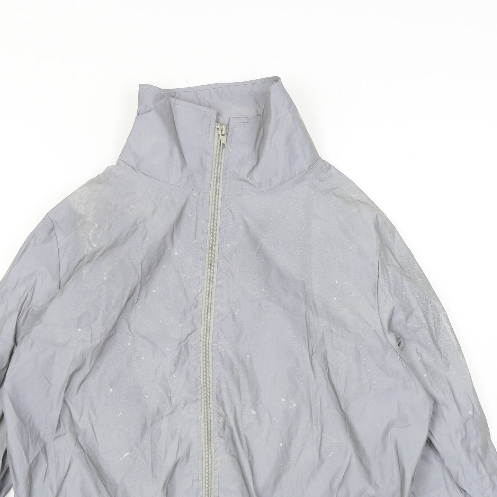 Womens UK Size 2XL Preworn Silver Rain Coat