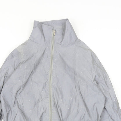 Womens UK Size 2XL Preworn Silver Rain Coat