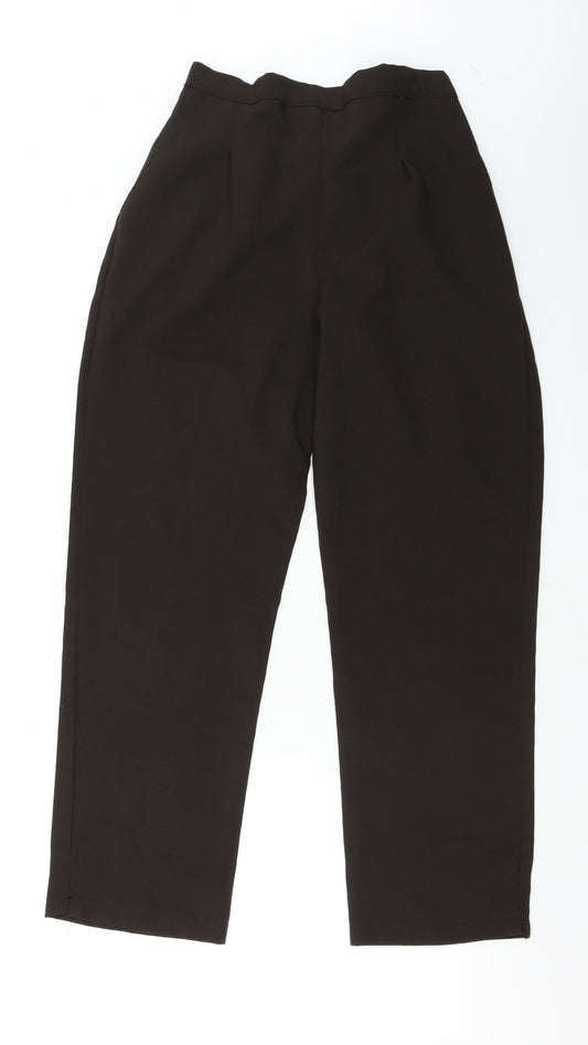 Womens UK Size 12 Preworn Regular Fit Capri Brown Trousers