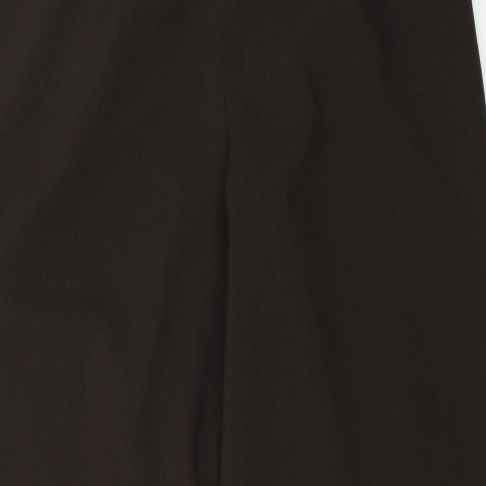 Womens UK Size 12 Preworn Regular Fit Capri Brown Trousers