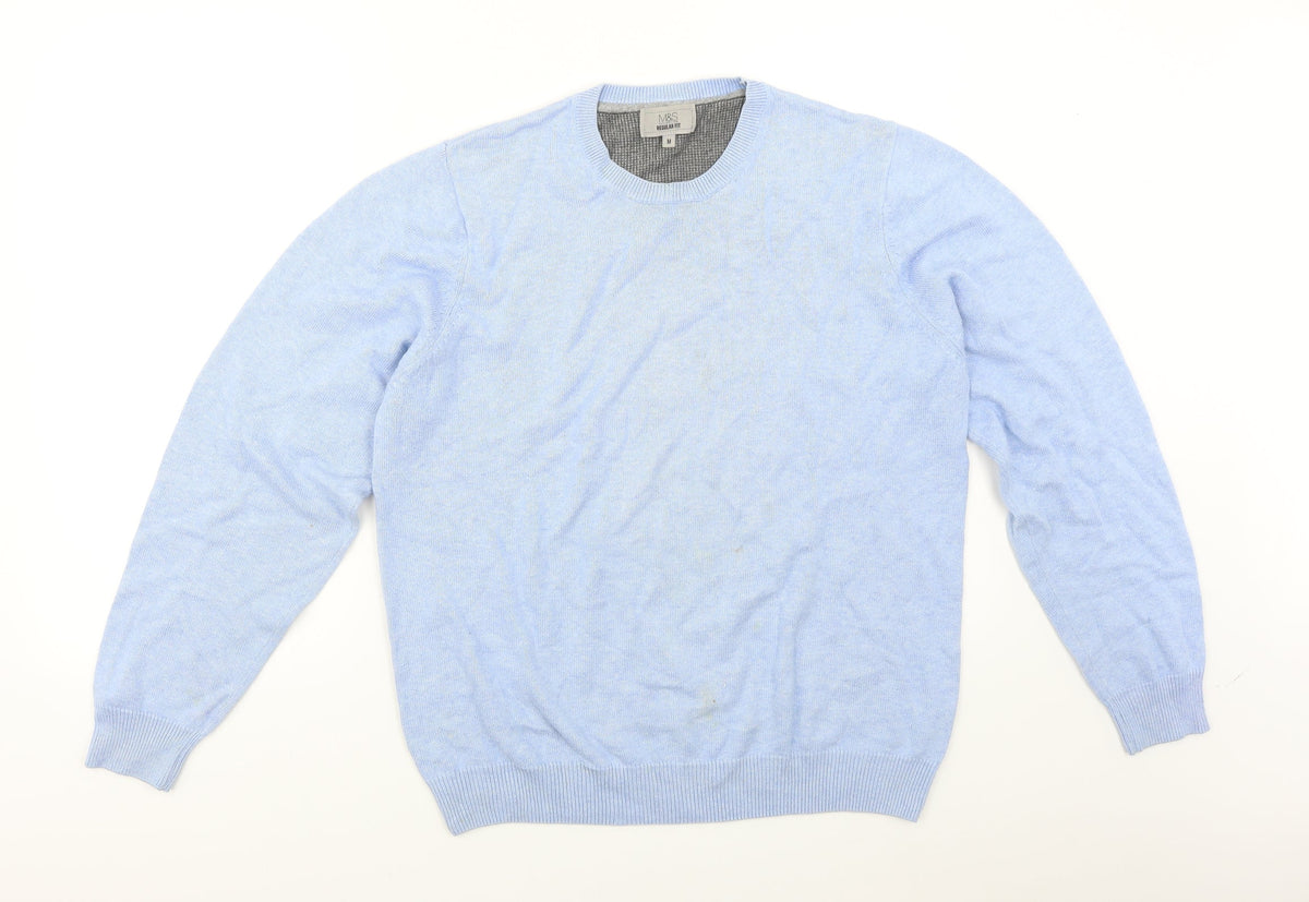 Marks & Spencer Womens Blue   Pullover Jumper Size M