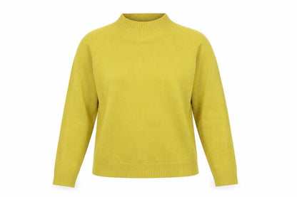 Front view of Alexara women’s yellow knit jumper, size L
