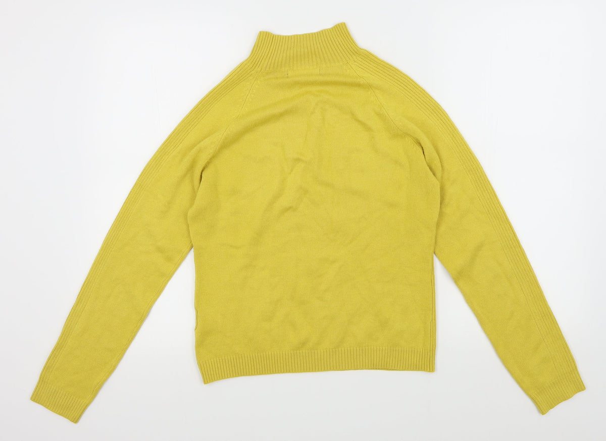 Back view of Alexara women’s yellow knit jumper, size L