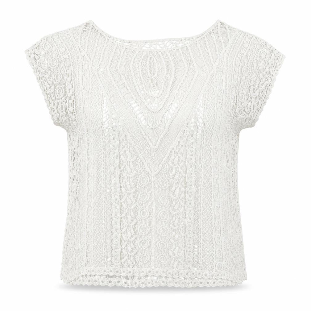 Womens UK Size S Peacocks White Basic Blouse