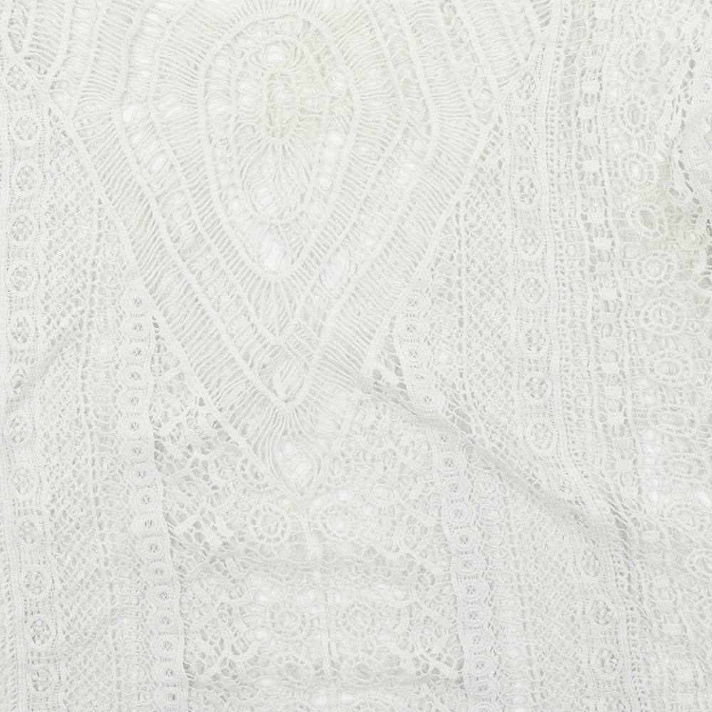 Womens UK Size S Peacocks White Basic Blouse