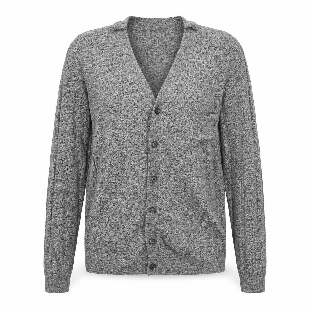 Front view of ASOS women’s grey cardigan jumper, size M