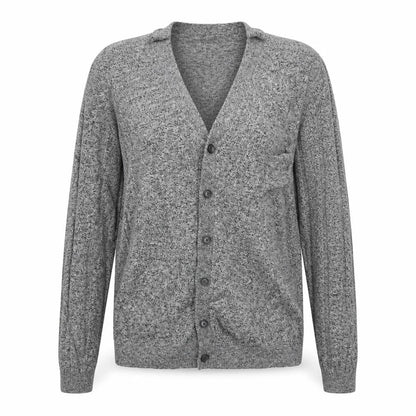 Front view of ASOS women’s grey cardigan jumper, size M