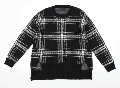 Marks & Spencer Womens Black Check  Pullover Jumper Size M