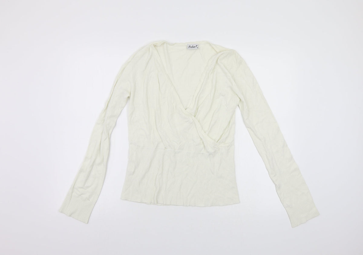 Select Womens White   Pullover Jumper Size 16