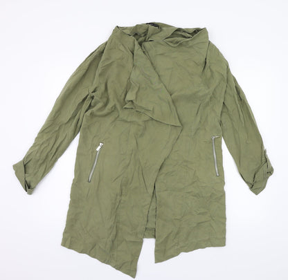 Womens UK Size 12 New Look Green Overcoat