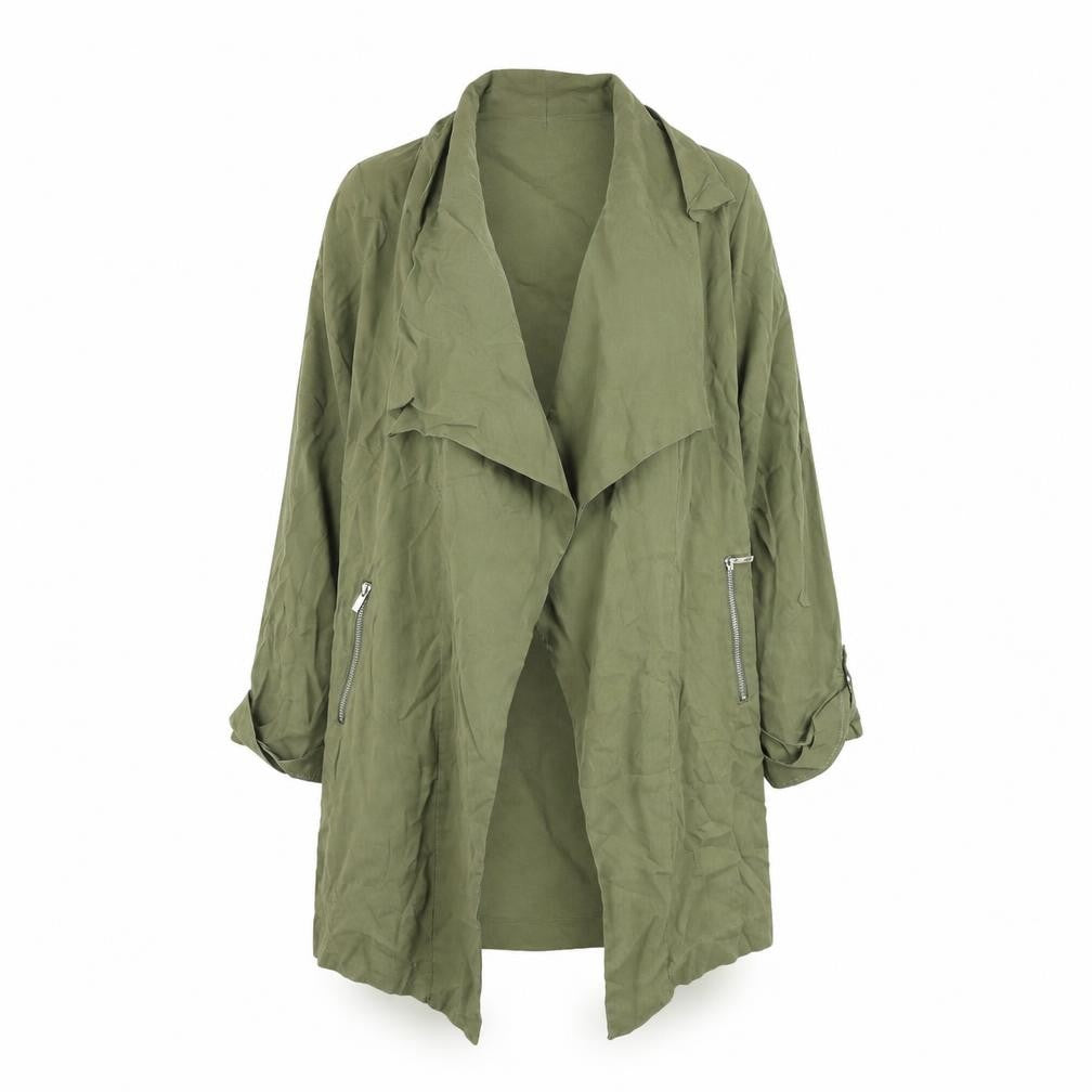 Womens UK Size 12 New Look Green Overcoat