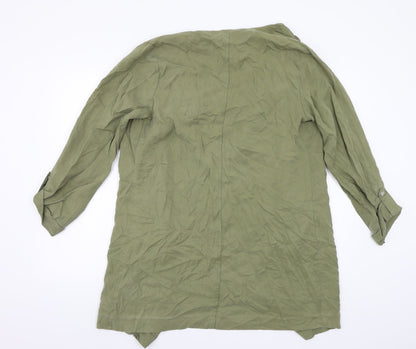 Womens UK Size 12 New Look Green Overcoat