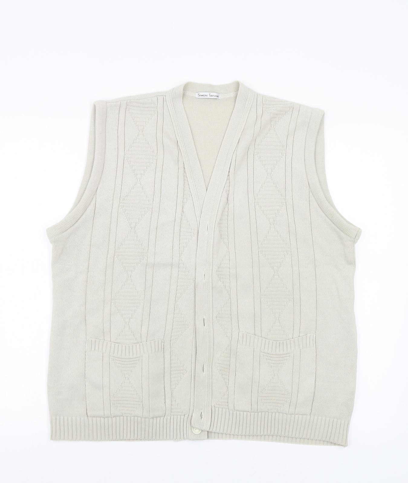Simon Taylor Womens Beige   Cardigan Jumper Size M