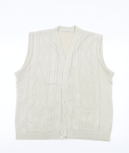 Simon Taylor Womens Beige   Cardigan Jumper Size M