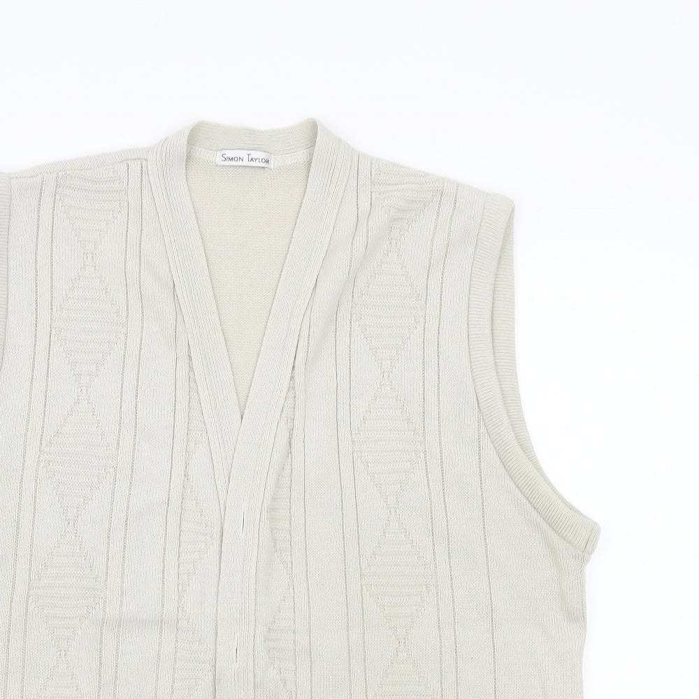 Simon Taylor Womens Beige   Cardigan Jumper Size M