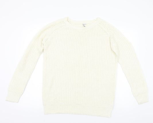 Capsule Womens White Pullover Jumper Size 14