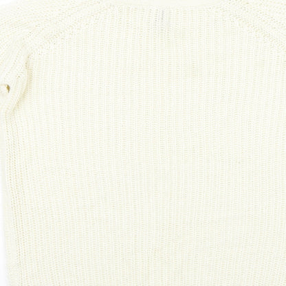 Capsule Womens White Pullover Jumper Size 14