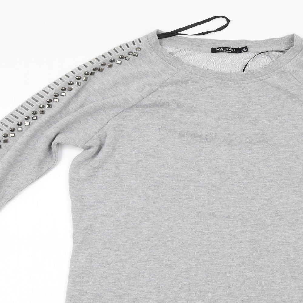 Max Jeans Womens Grey   Jumper Dress  Size S  - Studded