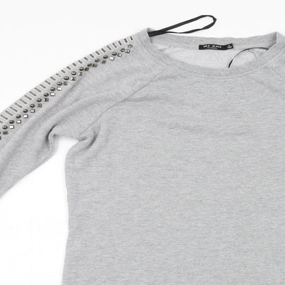 Max Jeans Womens Grey   Jumper Dress  Size S  - Studded