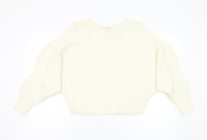 Miss Selfridge Womens Ivory   Pullover Jumper Size 14  - cutout detail