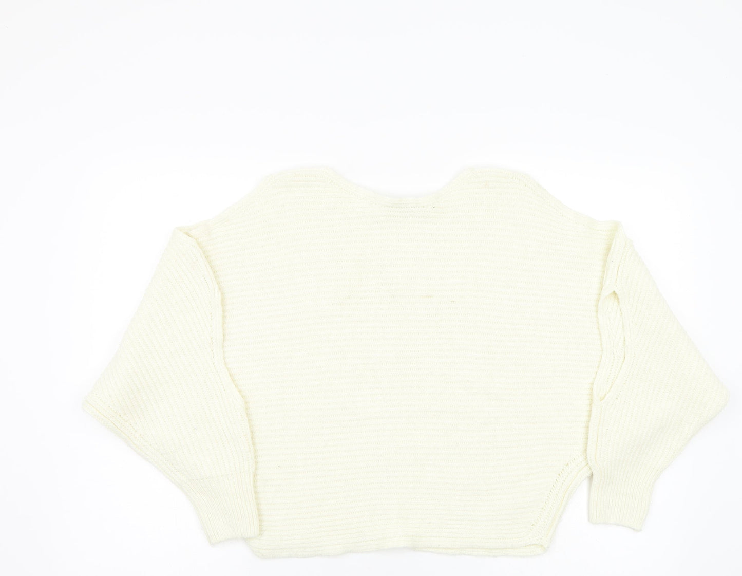 Miss Selfridge Womens Ivory   Pullover Jumper Size 14  - cutout detail