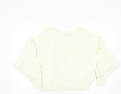 Miss Selfridge Womens Ivory   Pullover Jumper Size 14  - cutout detail