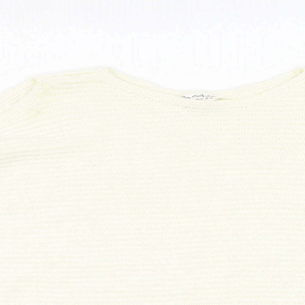 Miss Selfridge Womens Ivory   Pullover Jumper Size 14  - cutout detail