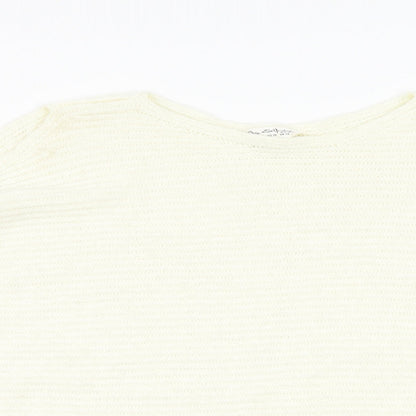 Miss Selfridge Womens Ivory   Pullover Jumper Size 14  - cutout detail