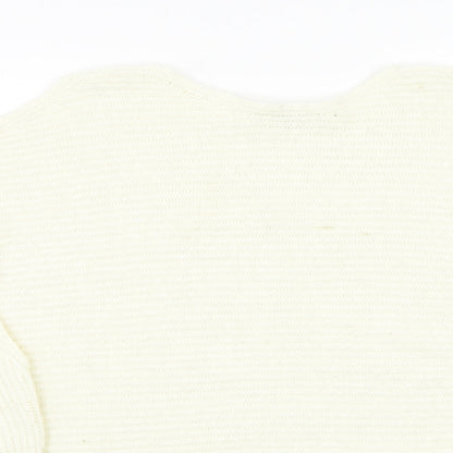 Miss Selfridge Womens Ivory   Pullover Jumper Size 14  - cutout detail