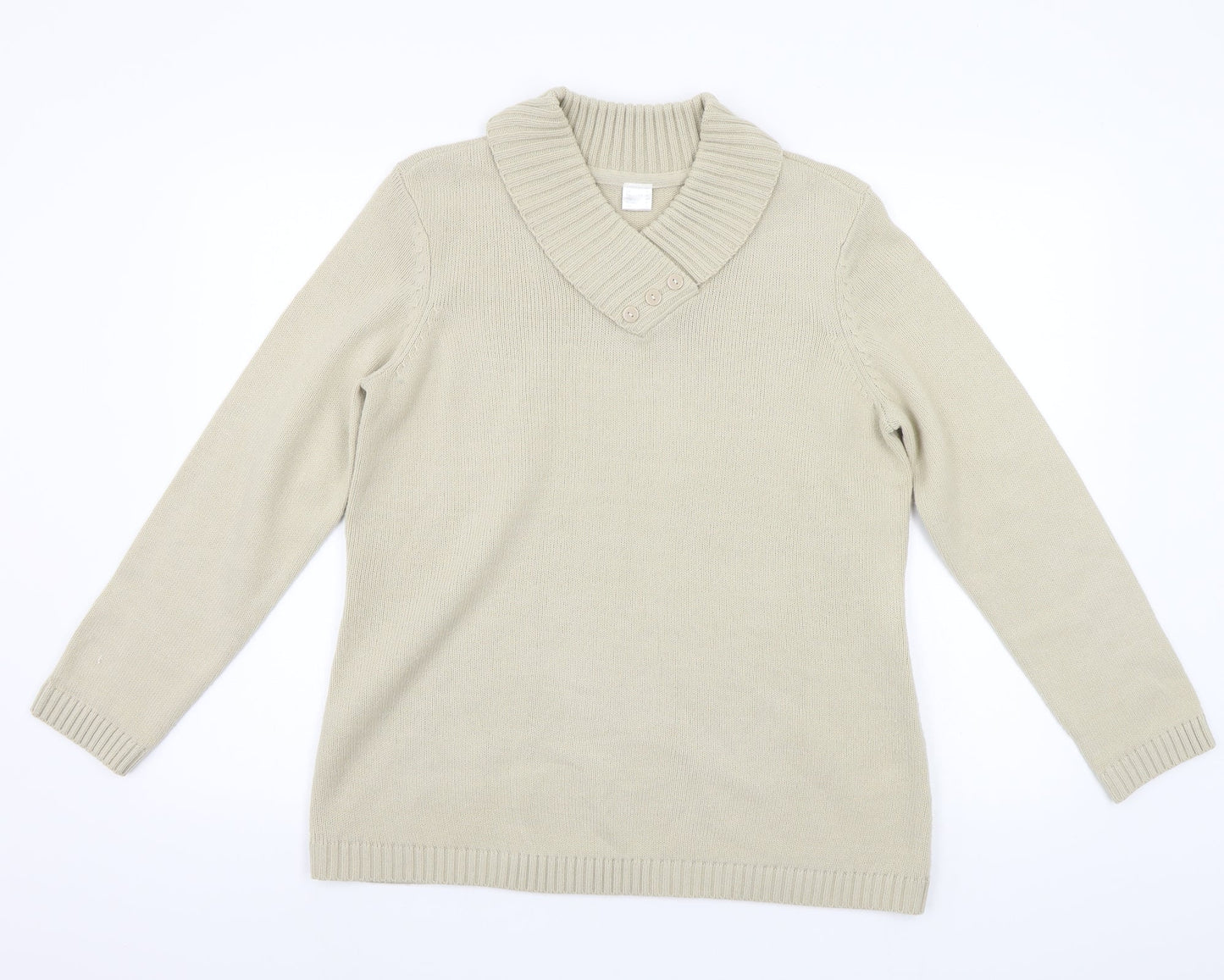 Preworn Womens Beige   Cardigan Jumper Size 14