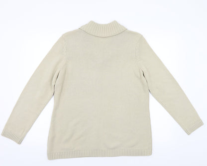 Preworn Womens Beige   Cardigan Jumper Size 14