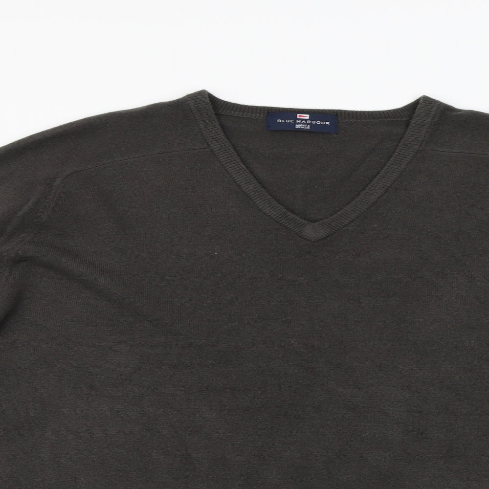 M&S Mens Blue   Henley Jumper Size L