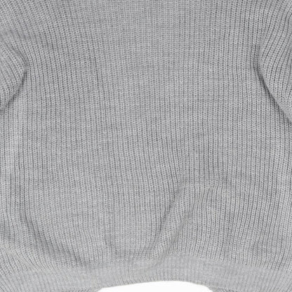 Missy Empire Womens Grey   Cardigan Jumper Size 10